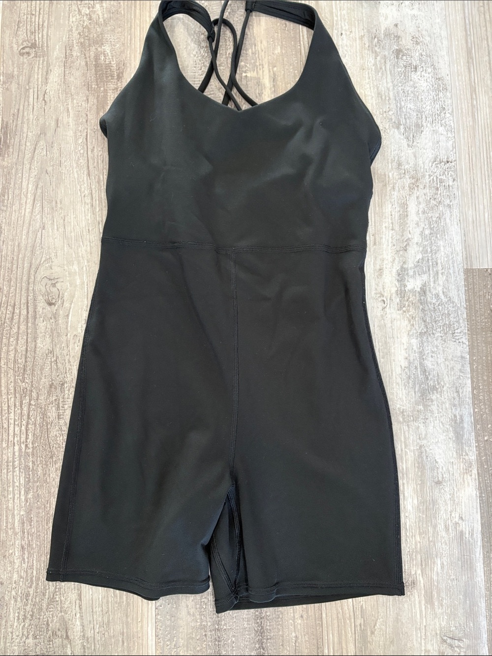 Black Strappy One-Piece Romper